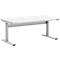 Treston TED werktafel M1350, B 1500 x D 800 mm, elektrisch in hoogte verstelbaar, T-voet, lichtgrijs RAL 7035