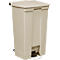 Tretabfalleimer Rubbermaid Legacy, 87 Liter, Step-on, Deckeldämpfer, Kunststoff, beige
