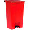 Tretabfalleimer Rubbermaid Legacy, 87 Liter, Step-on, Deckeldämpfer, Kunststoff, rot