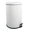Treteimer MSV, rund, Volumen 20 l, rund, für den Innenbereich, mit Griff & herausnehmbarem Inneneimer, L 295 x B 295 x H 440 mm, Stahl & Kunststoff, weiss