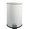 Treteimer MSV, rund, Volumen 20 l, rund, für den Innenbereich, mit Griff & herausnehmbarem Inneneimer, L 295 x B 295 x H 440 mm, Stahl & Kunststoff, weiss