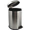 Treteimer MSV, rund, Volumen 20 l, rund, für den Innenbereich, mit herausnehmbarem Inneneimer, L 290 x B 290 x H 460 mm, Edelstahl & Kunststoff