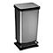 Treteimer Rotho PASO, 40 l, rechteckig, geruchsdicht, Kunststoff (BPA-frei), carbon metallic