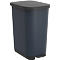 Treteimer Rotho Ribo, Volumen 35 l, mit Deckel und Inneneimer, L 400 x B 285 x H 513 mm, Recycling-Kunststoff, blau