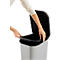 Treteimer Rotho Ribo, Volumen 35 l, mit Deckel und Inneneimer, L 400 x B 285 x H 513 mm, Recycling-Kunststoff, graphit