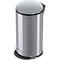 Tretmülleimer Hailo Harmony L, 20 l, rund, Soft-Close-Deckel, Stahlblech, silber