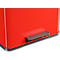 Tretmülleimer Hailo Öko Trio Plus L, 3 x 9 l, rechteckig, aus Stahlblech, rot