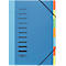 Trieur Color PAGNA, pour format A4, 7 compartiments, polypropylène, bleu