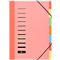Trieur Color PAGNA, pour format A4, 7 compartiments, polypropylène, rouge