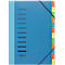 Trieur Color PAGNA, pour format A4, polypropylène, 12 compartiments, bleu