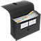 Trieur éventail FolderSys, 12 parties, format A4, avec fermeture velcro, noir