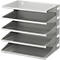Trieur horizontal en métal DURABLE, en métal, 5 compartiments gris clair