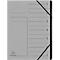 Trieur organisateur Exacompta, format A4, fermeture élastique, carton, 7 compartiments, gris