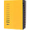Trieur PAGNA, pour format A4, 12 parties, comprimé, individuel, jaune