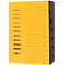 Trieur PAGNA, pour format A4, 7 parties, comprimé, 5 p., jaune