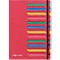 Trieur PAGNA, pour format A4, A-Z, 12 compartiments, carton, rouge