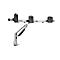 Triple-Monitorarm NOVUS Clu Plus X3 C, 1,5-4,5 kg je Arm, dreh-/schwenk-/höhenverstellbar, VESA, weiß