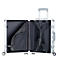 Trolley en aluminium, l. 400 x P 200 x H 540 mm, manche télescopique, à roulettes, serrures TSA