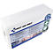 Boîte de premiers secours blanche C de First Aid Only avec étiquetage multilingue sur fond blanc.