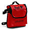 Trousse de premiers secours rouge Leina-Werke avec poignée noire et logo.