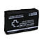 Trousse de premiers secours noire pour voiture avec impression blanche et logo Malteser.