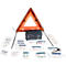 Trousse de secours Holthaus Medical Mini COMBI, pour la voiture, contenu selon DIN 13 164, y compris triangle de signalisation, L 220 x P 80 x H 120 mm, nylon, bleu