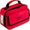 Trousse de secours Office plus, contenu conforme à la norme DIN 13 157, avec poche extérieure, y compris livre de premiers secours DIN A5 &amp; stylo, L 260 x P 100 x H 170 mm, nylon, rouge