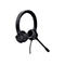Schwarzes kabelgebundenes Trust Headset mit verstellbarem Mikrofonarm auf weißem Hintergrund.