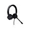 Schwarzes kabelgebundenes Trust-Headset mit Ohrpolstern und verstellbarem Mikrofon vor weißem Hintergrund.