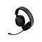 Schwarzes Gaming-Headset GXT mit Kopfbügel und verstellbarem Mikrofon vor weißem Hintergrund.