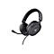 Schwarzes PlayStation Gaming-Headset mit Bügelmikrofon vor weißem Hintergrund.