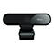 Schwarze Webcam mit Trust-Logo. Kamera und Mikrofon sind sichtbar.