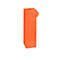 TSI geschenktasje krijtstreep, voor flessen, 12 x 8 x 36 cm, scheurvast, set van 4 oranje