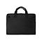 Schwarze Laptoptasche mit Tragegriffen und ReiÃŸverschluss.
