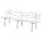 Tuinbank, 4-zit, L 2000 mm, wit