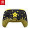 Manette Pro Nintendo Switch noire avec motif d'étoiles jaunes, design étoile Mario et logo Nintendo Switch.
