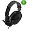 Casque noir avec microphone ; logo Xbox vert.