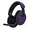 Casque de jeu violet sans fil avec microphone.