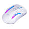 Weiße Gaming-Maus mit farbiger LED-Beleuchtung, Turtle Beach Schriftzug und Logo.