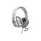 Hellgraues Gaming-Headset mit Camouflage-Muster auf den Ohrmuscheln. Ein Mikrofon ist angebracht.
