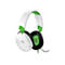 Weiß-grünes Gaming-Headset auf weißem Hintergrund. Die Ohrmuscheln sind schwarz und grün, das Logo zeigt eine Palme.