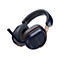 Draufsicht auf ein blau-goldenes Gaming-Headset mit Mikrofon.