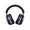 Schwarzer Kopfhörer mit silbernen Akzenten, vor weißem Hintergrund. Der Bügel verläuft oben, die Ohrmuscheln sind angeschrägt.