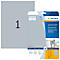 Typeplaatje-etiketten Herma, A4, 210 x 297 mm, zelfklevend en weerbestendig, zilver, 10 stuks