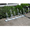U-bout parkers, 1-zijdig, voor banden tot 55 mm b/w, 2250 x 415 x 560 mm d/w, thermisch verzinkt staal, 6 parkeerplaatsen, gedemonteerd