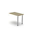 Uitschuiftafel NEVADA, rechthoekig, B 1000 x D 600 x H 720 mm, ronde buis, ahorn/zilver 