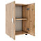 Ulas archiefkast, 2 dossierhoogtes, 1 legplank, voor ca. 14 dossiers, vleugeldeuren, B 490 x D 340 x H 740 mm, hout, honing eiken