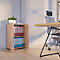 Ulas archiefkast, 2 dossierhoogtes, 1 legplank, voor ca. 14 dossiers, vleugeldeuren, B 490 x D 340 x H 740 mm, hout, honing eiken