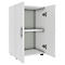 Ulas archiefkast, 2 dossierhoogtes, 1 legplank, voor ca. 14 dossiers, vleugeldeuren, B 490 x D 340 x H 740 mm, hout, wit