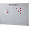 Ultradex Informationstafel 'Information', Metall, magnethaftend, Wandmontage, inkl. Montagematerial, B 900 x H 1200 mm, silbergrau RAL 9006